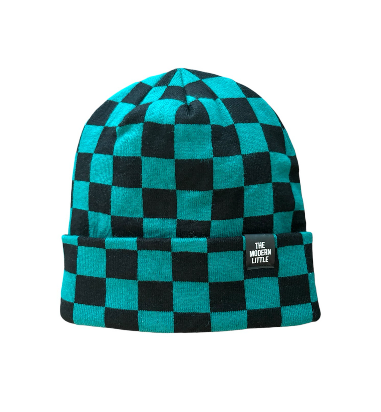 Teal Checker Toque