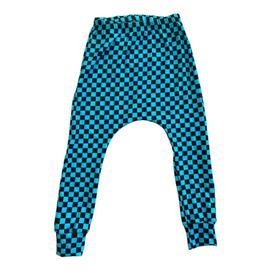 Teal Check Harem Joggers