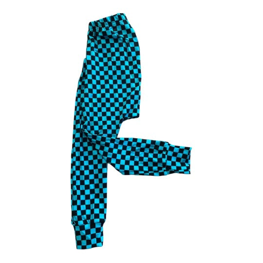 Teal Check Harem Joggers