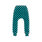 Teal Check Harem Joggers