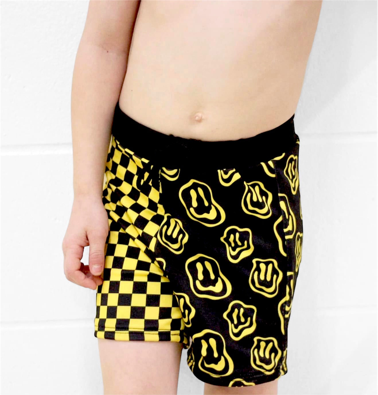 Smiley Checker Board Shorts